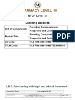 Pharmacy Level - Iii: Learning Guide #5