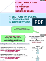 Sections of Solids. 2. Development. 3. Intersections