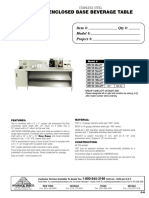 Enclosed Base Beverage Table: Item #: Qty #: Model #: Project #