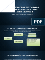 DETERMINACION DE CARGAS MUERTAS SOBRE UNA LOSA