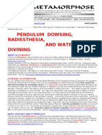 Pendulum Dowsing Radiesthesia Water Divining Summary