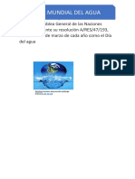El Día Mundial Del AguEl 22 de Diciembre de 1992
