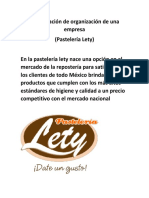 Investigación organización empresa pastelería Lety