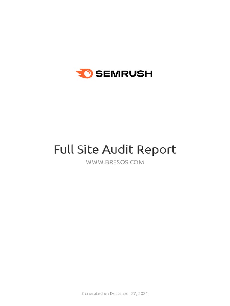 SEO Audit Report for Bresos.com | PDF | Search Engine Optimization ...