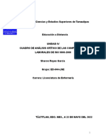 CUADRO DE ANÁLISIS CRÍTICO DE LAS COMPETENCIAS LABORALES DE ISO 9000-2000