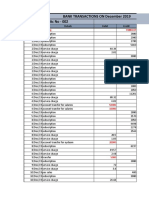 Bank Transactions December 2019