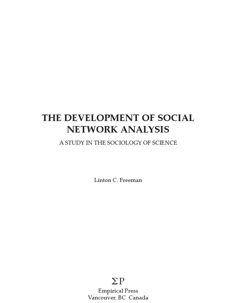 The Development of Social PDF Social Network Sociology
