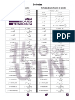 Tabla de Derivadas e Integrales