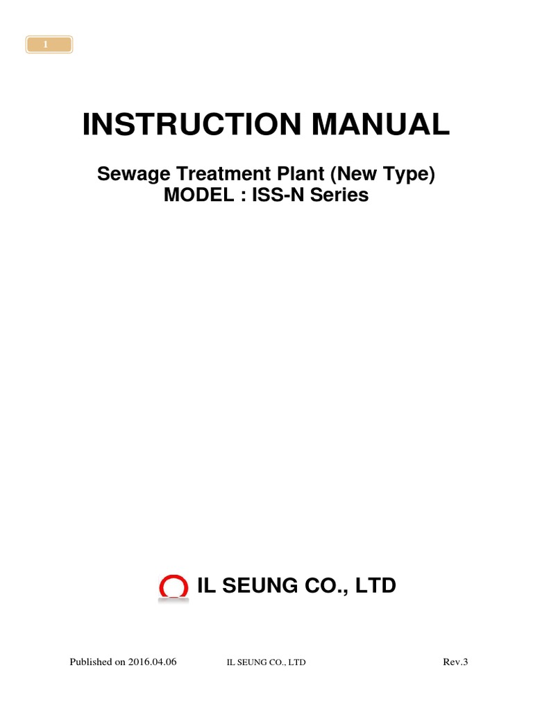 ISS-N Sewage Treatment Plant Manual | PDF | Sewage Treatment | Pump