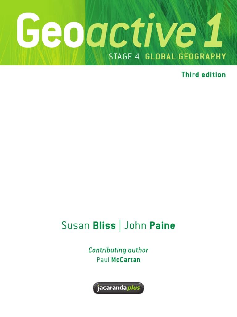 Geoactive 1 Stage 4 Global Geography by Susan Bliss