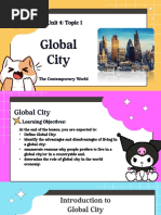 The Global City - Unit 4 (Topic 1)