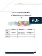 Customer Information System Software Requirements Document: Controlled