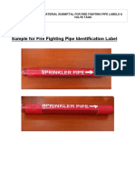 Sample For Fire Fighting Pipe Identification Label
