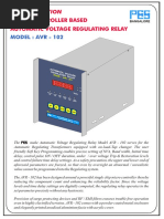 Model: Avr - 102: Micro Controller Based Automatic Voltage Regulating Relay