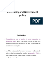 Externality and Government Policy
