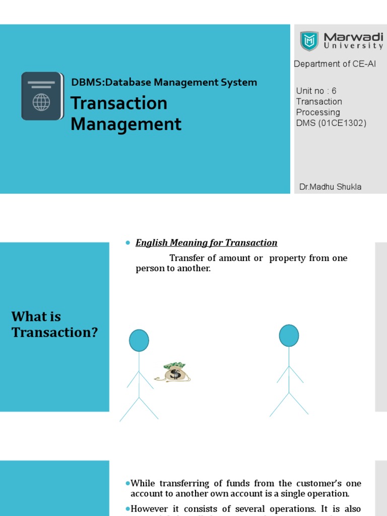 DBMS Transaction Management | PDF | Acid | Database Transaction