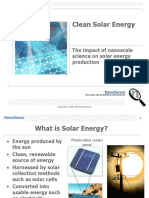 Clean Solar Energy: The Impact of Nanoscale Science On Solar Energy Production