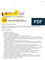 Ley de Memoria Histórica - Texto Legal