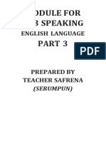 PT3 Speaking Part 3-Teacher Safrena 2022