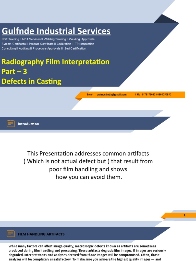 Preventing Radiography Film Artifacts | PDF | Nondestructive Testing ...