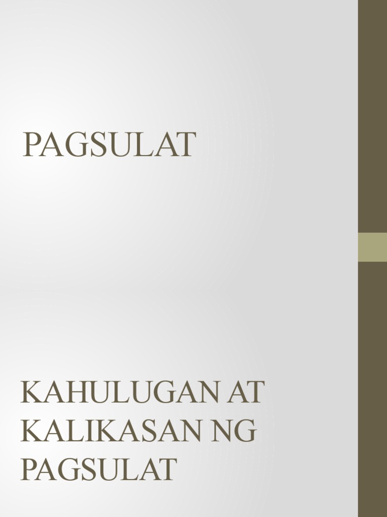 Pagsulat | PDF