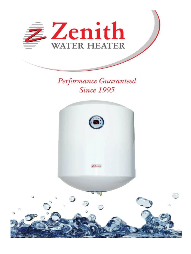 Zenith Water Heater Dealers UAE PDF