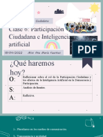 Clase 6 Ed. Ciudadana Participación Ciudadana e Inteligencia Artificial 18.04.2022
