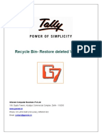 User Manual With FAQs - Recycle Bin Restore Deleted Vouchers