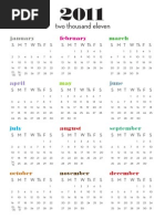 Calendar 2011 | PDF | Public Holiday | Observances
