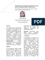 Diagnóstico das condições físicas e psicossociais de trabalho no serviço de restauração de um Organismo Público