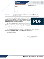 Office of The President: March 2022, Using The Format Prescribed Attached
