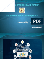 Course On Web Development: Jss Academy of Technical Education