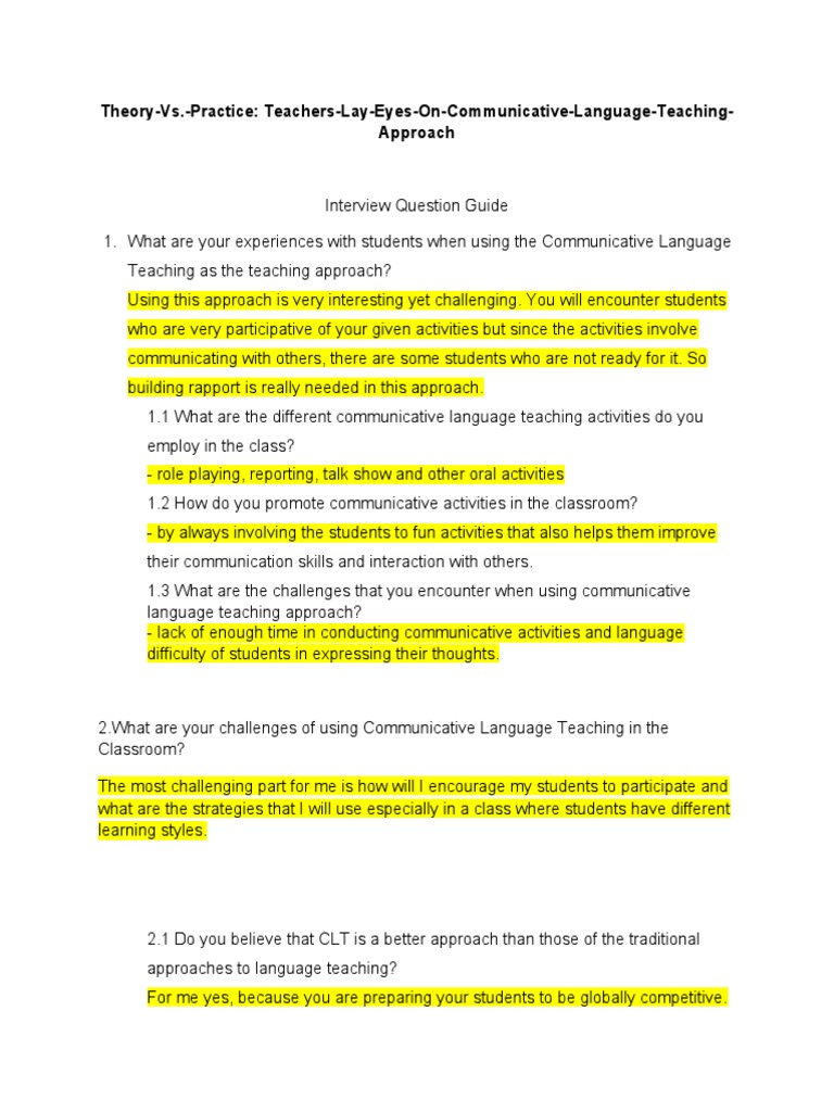 Interview Guide Question WORD | PDF