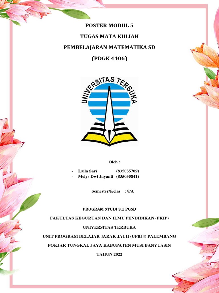 Poster Modul 5 (PDGK4406) Pembelajaran Matematika SD | PDF