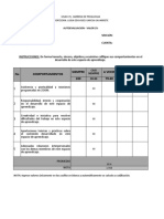 Rubrica - Autoevaluación y Coevaluación - Clara Montoya