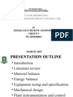 Design of Plant For Producing Methanol From Nigerian Natural Gas