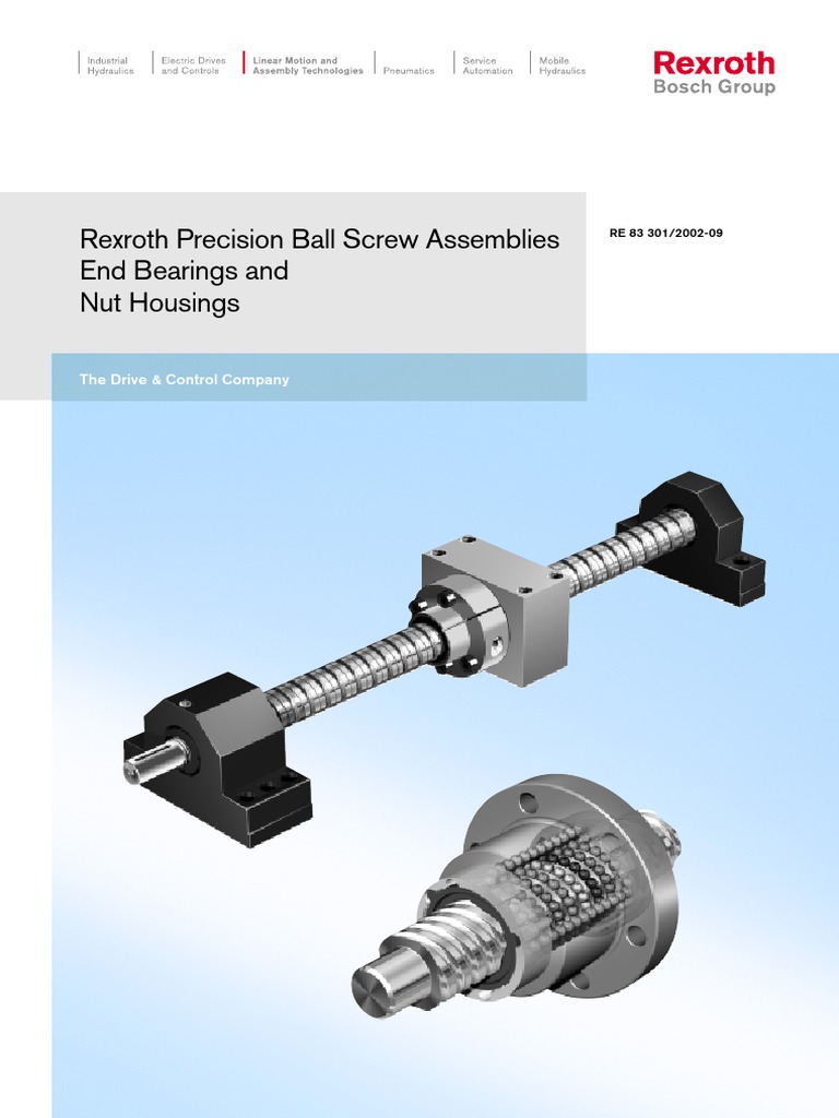 Rexroth Precision Ball Screw Overview | PDF | Bearing (Mechanical) | Screw