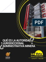 La Autoridad Jurisdiccional Administrativa Minera