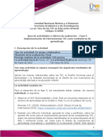 Guía de Actividades y Rúbrica de Evaluación - Momento Final - Fase 5 - Implementación de Herramientas TIC