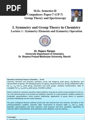 Molecular Symmetry and Group Theory: Approaches in