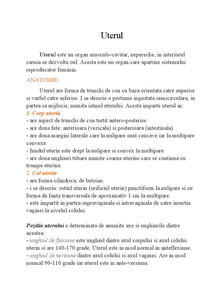Uterul | PDF