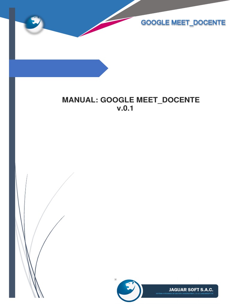 Manual de Google Meet para Docentes | PDF | Moodle | Desarrollo de software