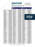 Filtrec P/N Ayater P/N Filtrec P/N Ayater P/N Filtrec P/N Ayater P/N