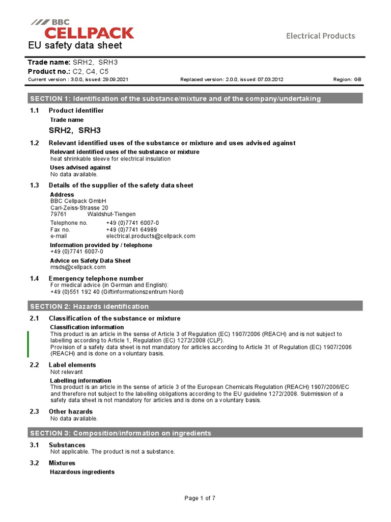 New Eu Safety Data Sheet Requirements – LHAHG
