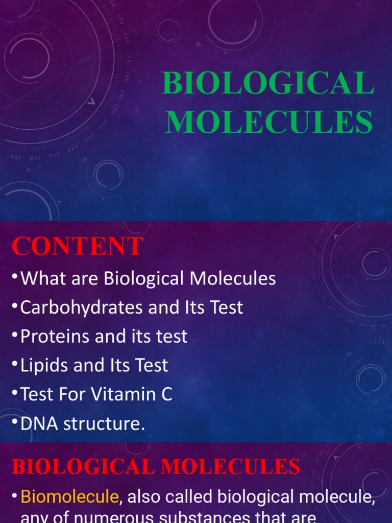 Biological Molecules PDF Carbohydrates Biomolecules