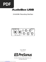 Audiobox Usb: 24-Bit/48K Recording Interface