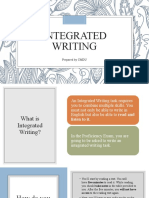 Integrated Writing: Prepared by CMDU
