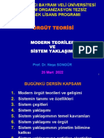 Örgüt Teorisi: Ankara Haci Bayram Veli Üniversitesi Yönetim Organizasyon Tezsiz Yüksek Lisans Programi