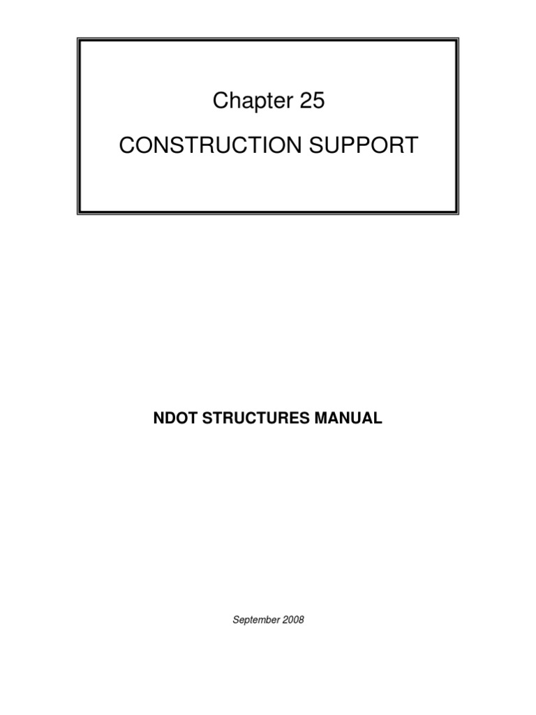 Construction Support Ndot Structures Manual PDF Prestressed