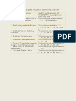 Vinculacion de Proyecto Con Lineas de Investigación PNF